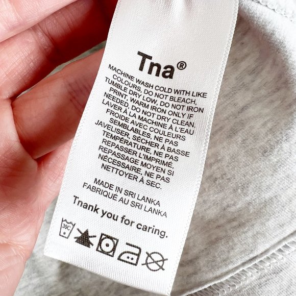 Aritzia TNA Hold-It Sutton Crop Tank Top Scoop Neck Vintage Wash Cropped 90s Y2K - Picture 4 of 8